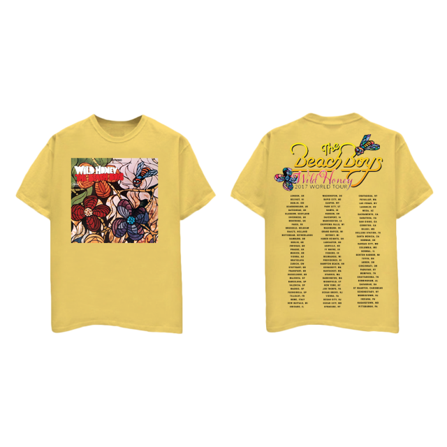 Wild Honey Yellow Tour T Shirt The Beach Boys Official Store