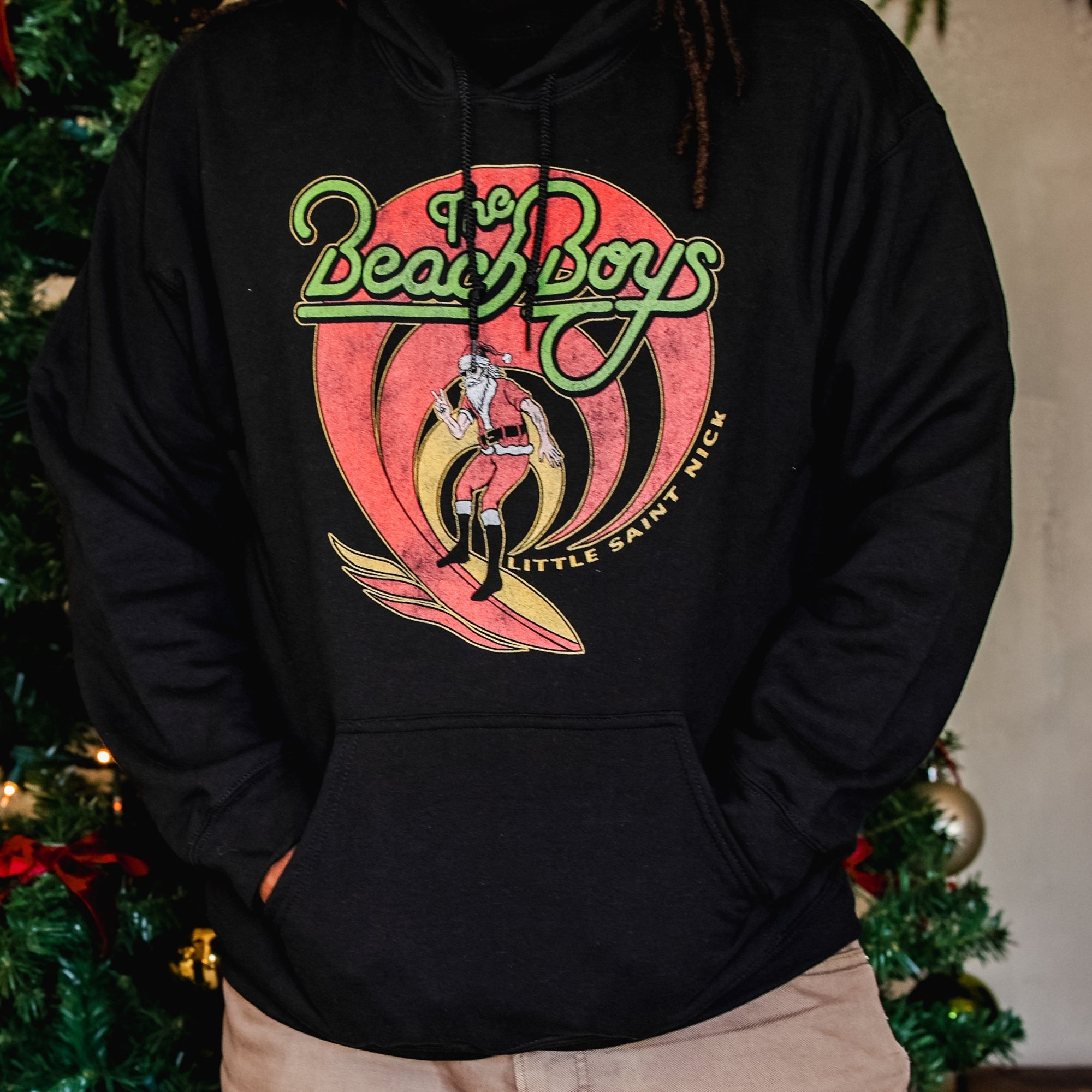 Santa Surf Hoodie Lifestyle