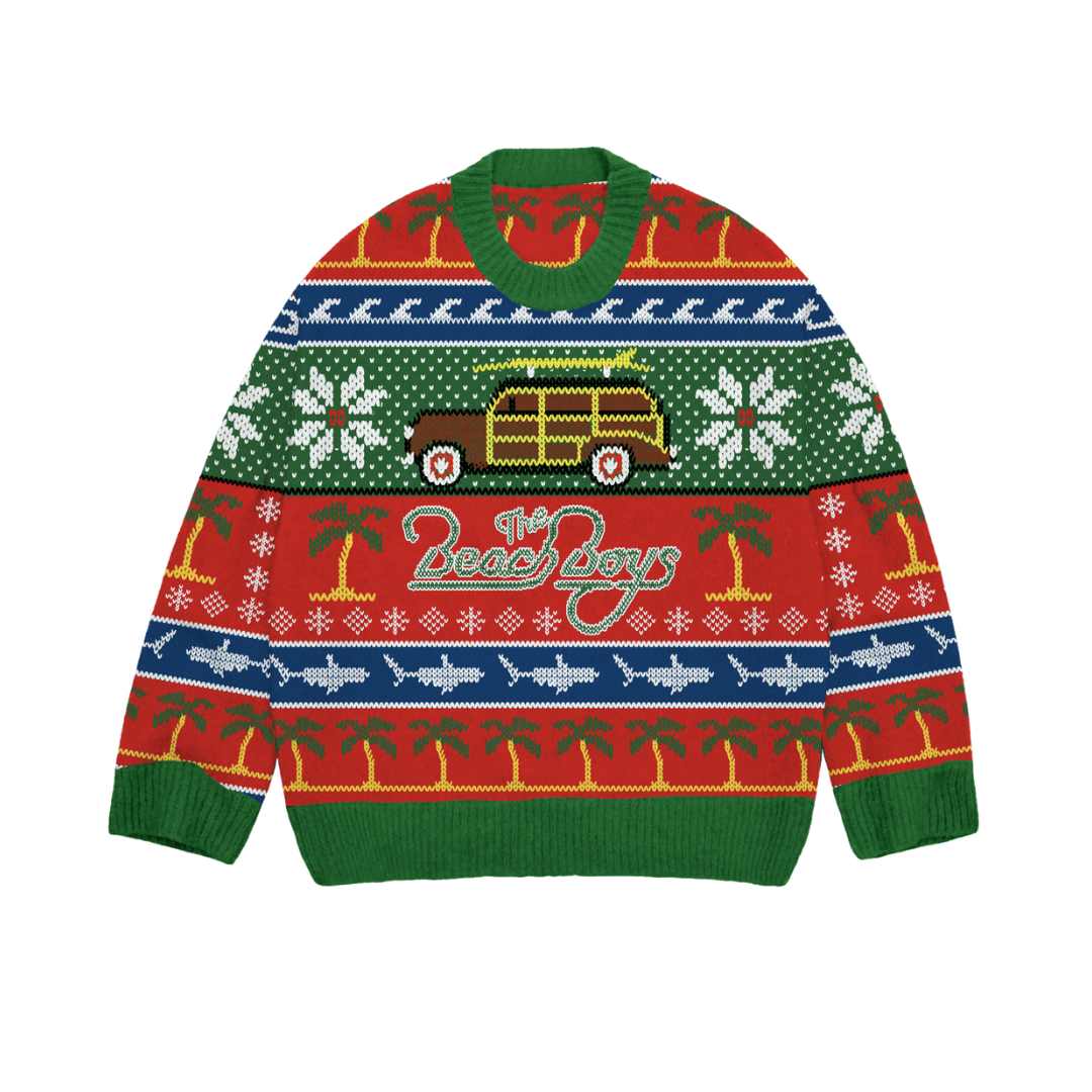 Beach Boys Holiday Sweater Front